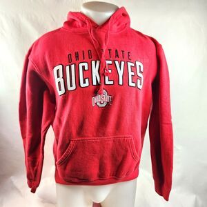 Ohio State Buckeyes Hoodie Mens Medium Red Pullover Varsity NCAA Sweatshirt